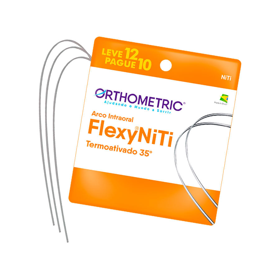 ARCO-NITINOL-SUPERELASTICO-TERMO-SMART-35-GRAUS---SUPERIOR---NITI---RETANGULAR-.016-X.022----ORTHOMETRIC