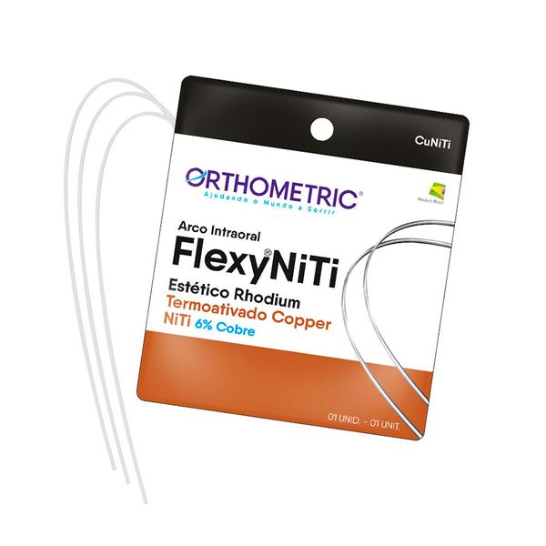 ARCO-COPPER-NITI-TERMOATIVADO-ESTETICO-RHODIUM-ALX----INFERIOR---CONITI---REDONDO-.014----ORTHOMETRIC